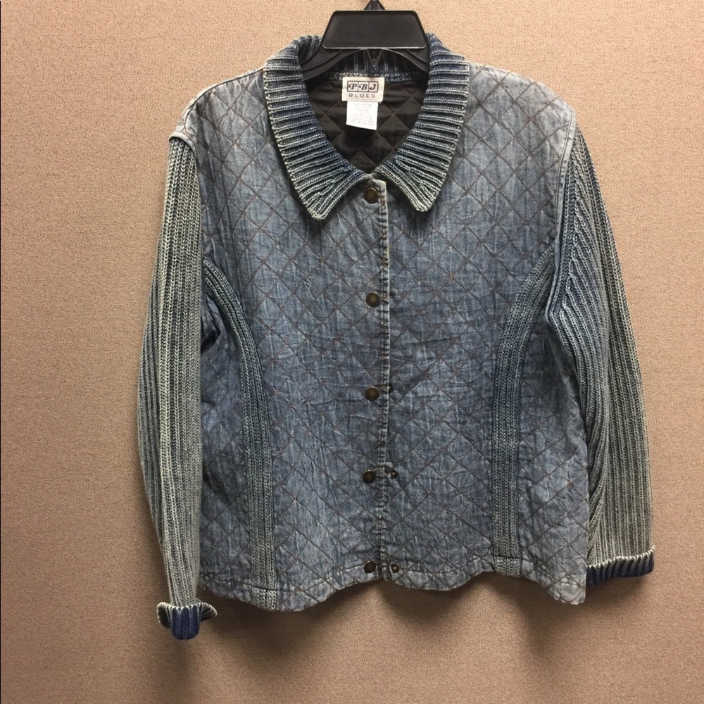 Vintage Denim Quilted Jacket-XL